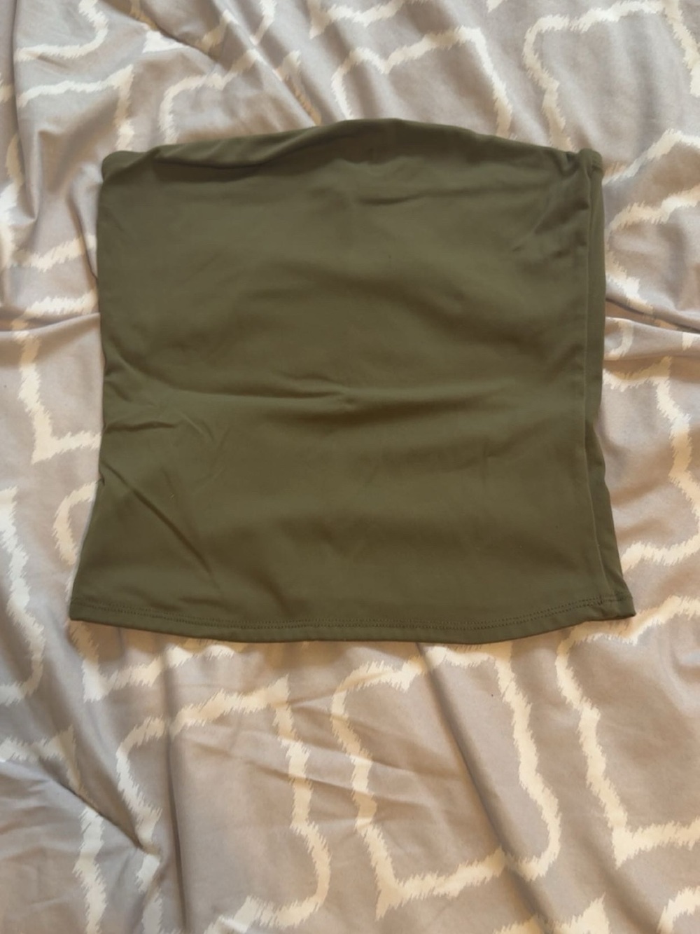 Garage Olive Green Strapless Tube Top